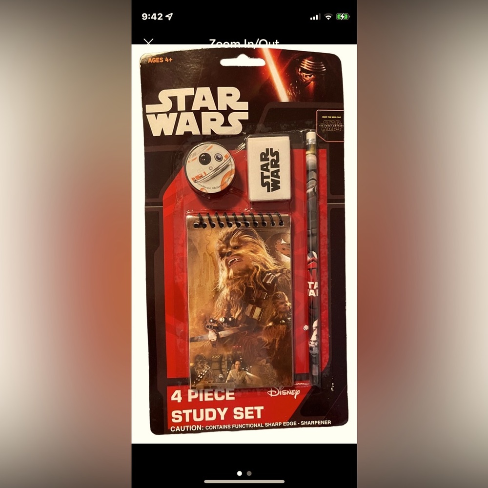 Disney Star Wars Chewbacca 4 piece study set. new in package